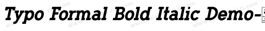 Typo Formal Bold Italic Demo字体转换